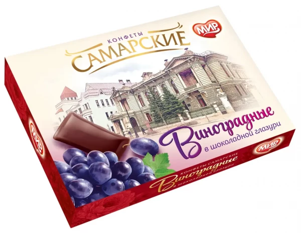 №2 КФ МИР Виноградные в шоколадной глазури 160г  в Таганроге